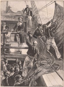 Vzpoura v Spithead: stahování rudé vlajky AD 1797
