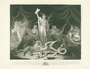 Alegorie moci Velké Británie, 1787 Rostoucí vznešenost britského národa (název na předmětu)