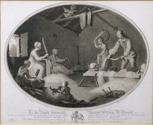 Společná metoda broukání, pořezávání a otrhávání lnu, deska IV „The Linen Manufactory of Ireland“, deska IV