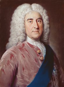 Portrét Thomase Pelhama Hollese (1693-1768) vévody z Newcastlu pod Lyme, (pastel na papíře)