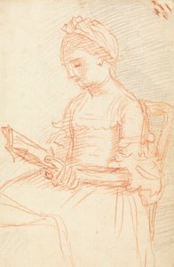 Sedící dáma s knihou od William Hoare
