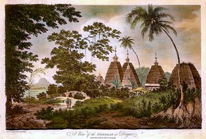 Pohled na pagody v Deogaru od William Hodges