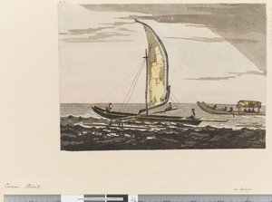 Strana 15a Kanoe, Otaheite od William Hodges