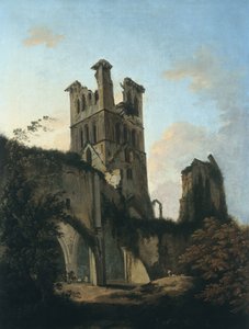 Zřícenina opatství Llanthony (olej na plátně) od William Hodges