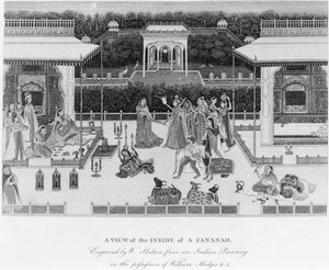 Pohled na vnitřek Zananah, vyrytý Williamem Skeltonem (1763-1848) od William Hodges