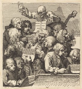 Sbor zpěváků od William Hogarth