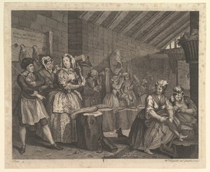 A Harlots Progress, deska 4, duben 1732. od William Hogarth