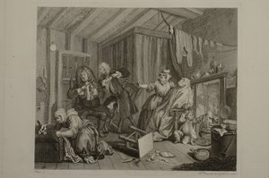 Dráha prostitutky: tabule 5 od William Hogarth