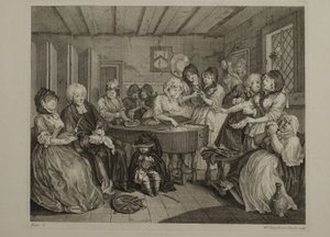 Dráha prostitutky: Tabule 6 od William Hogarth
