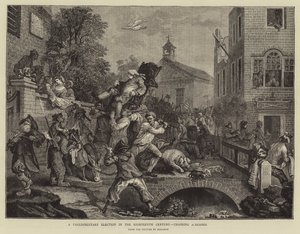 Parlamentní volby v 18. století, předsedající poslanec od William Hogarth