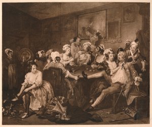 A Rakes Progress - 3: The Orgy, 1733. od William Hogarth