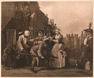 A Rakes Progress - 4: The Arrest, 1733. od William Hogarth