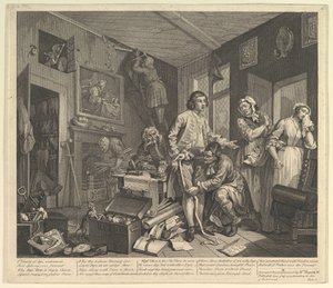 A Rakes Progress, deska 1, 25. června 1735. od William Hogarth