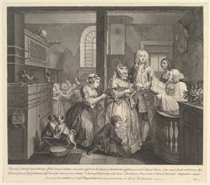 A Rakes Progress, deska 5, 25. června 1735. od William Hogarth