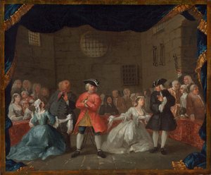 Scéna z Žebrácké opery, 17281729. od William Hogarth