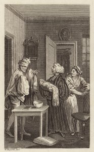 Scéna z Tristrama Shandyho od William Hogarth