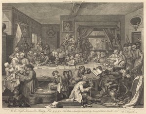 Volební zábava od William Hogarth