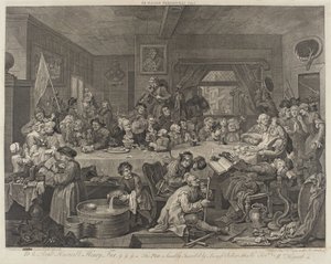 Volební hostina od William Hogarth