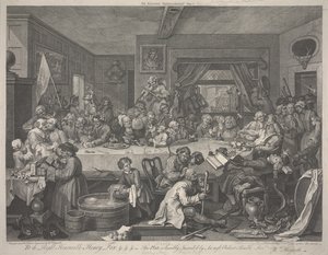 Volební zábava od William Hogarth