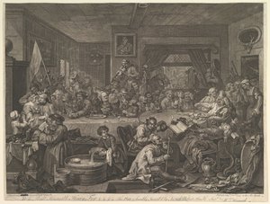 An Election Entertainment, Plate I: Four Prints of an Election, 24. února 1755. od William Hogarth