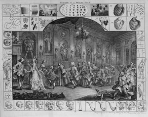 Rozbor krásy, Talíř II, 1753 od William Hogarth