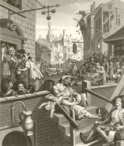 Beer Street a Gin Lane od William Hogarth