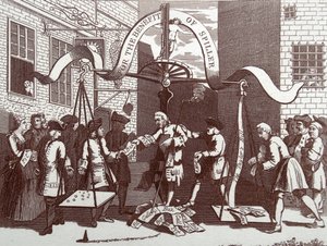 Chlapci pokukující po přírodě od William Hogarth