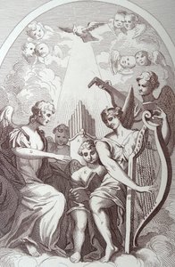 Burleska na Kentově oltáři v St Clement Danes od William Hogarth