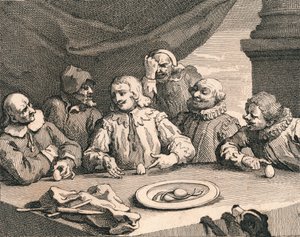 Kryštof Kolumbus rozbil vejce, 1753. od William Hogarth