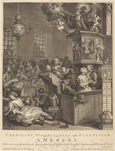 Důvěřivost, pověrčivost a fanatismus od William Hogarth