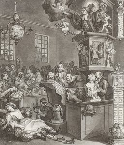 Důvěřivost, pověrčivost a fanatismus. 1762 1762 od William Hogarth