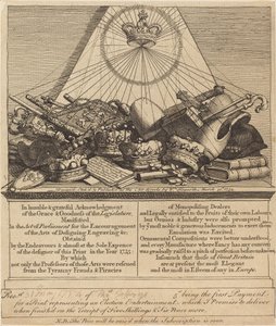 Koruny, mitry, palcáty atd. od William Hogarth