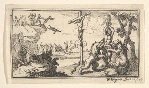 Ukřižování atd. Jan Bobr, Římské vojenské tresty, 1725, po 1725. od William Hogarth