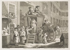 Dostavník neboli dvůr venkovského hostince od William Hogarth