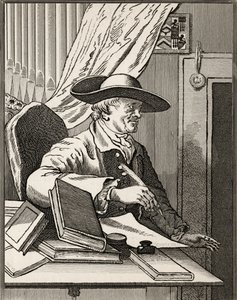 Dr. Thomas Morell, z knihy "The Works of Hogarth", vydané v roce 1833. od William Hogarth