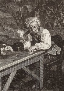 Čtyři tisky voleb / Všeobecné volby. List 2: Získávání hlasů / Chytání hlasů (detail, viz také obrázek číslo 51281). 1757 od William Hogarth