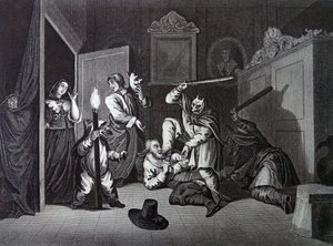 Etukappale Samuel Butlerin Hudibrasille od William Hogarth
