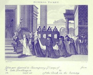 Pohřební lístek od Williama Hogartha od William Hogarth