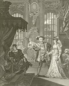 Jindřich Osmý a Anne Boleynová od William Hogarth
