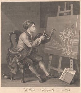Hogarth malující komickou múzu