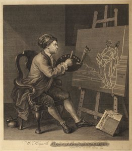 Hogarth maluje Múzu komedie od William Hogarth