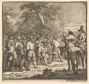 Hudibras First Adventure Sedmnáct malých ilustrací pro Samuela Butlerse Hudibras, n..., 1721-26. od William Hogarth