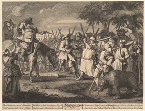 Hudibras First Adventure Dvanáct velkých ilustrací pro Samuela Butlerse Hudi..., únor 1725-26. od William Hogarth
