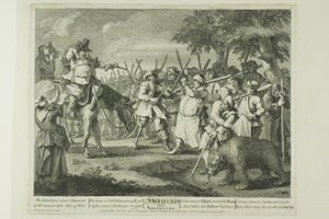 Hudibrasovo první dobrodružství, třetí deska z knihy Hudibras od William Hogarth