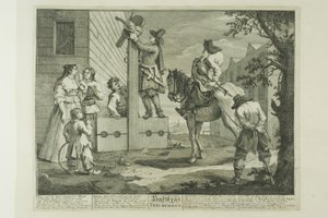 Hudibras Triumphant, čtvrtá deska z Hudibrasu od William Hogarth