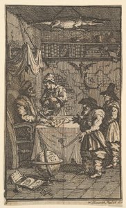 Hudibras na návštěvě u Sidrophela Sedmnáct malých ilustrací pro Samuela Butlerse Hudibras..., 1721-26. od William Hogarth