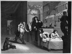 Hudibras a právník od William Hogarth