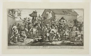 Hudibras a Skimmington, sedmá deska z knihy Hudibras od William Hogarth