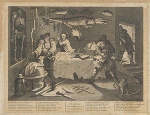 Hudibras porazí Sidrophela a jeho muže Whacuma od William Hogarth