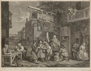 Humours of An Election (Set of Four) (rytina) od William Hogarth
